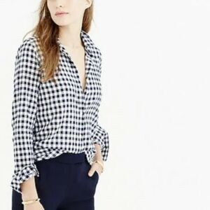 J. Crew Classic-Fit Boy Shirt in Crinkle Gingham - BNWT!